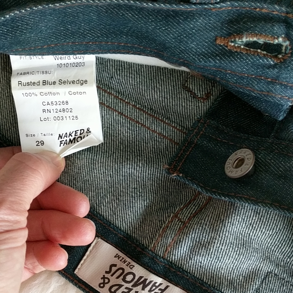 Naked And Famous Denim Weird Guy Selvedge Jeans Gem